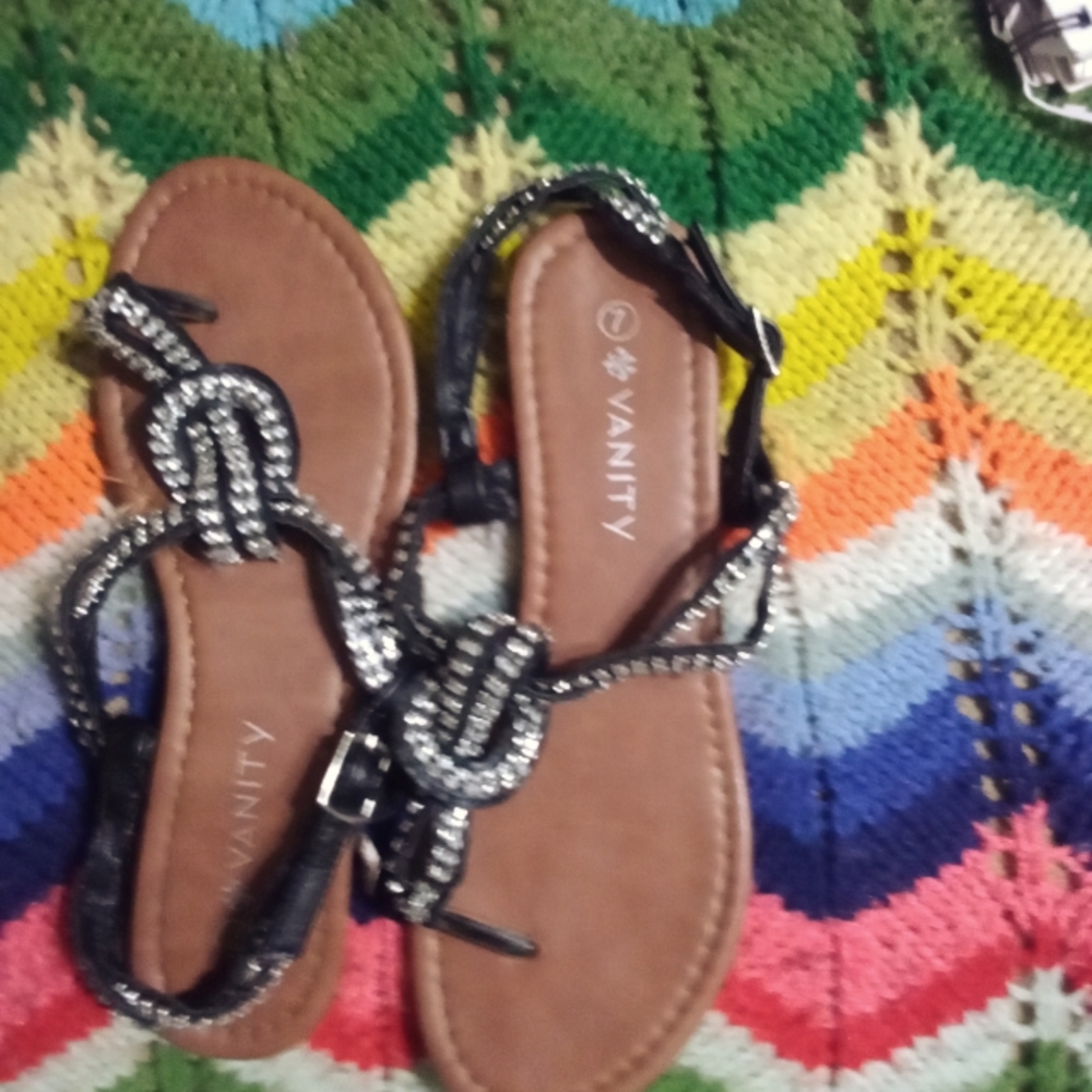 Size 7 sandals brand name Vanity